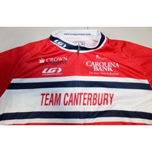 Louis Garneau Team Canterbury 1/2 Zip Cycling Jersey Top Mens XL Womens 3XL Red - Picture 3 of 5